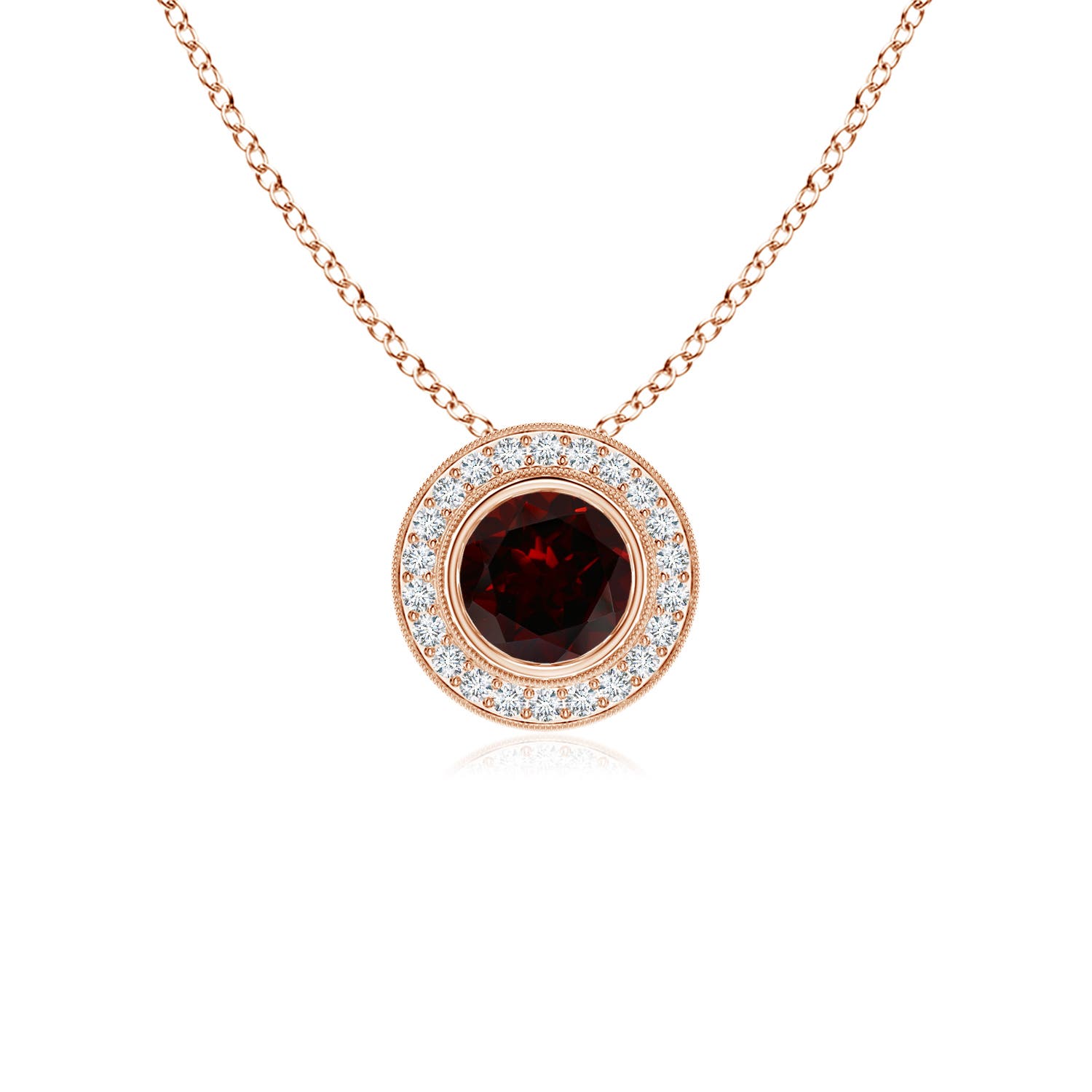 A - Garnet / 0.72 CT / 14 KT Rose Gold