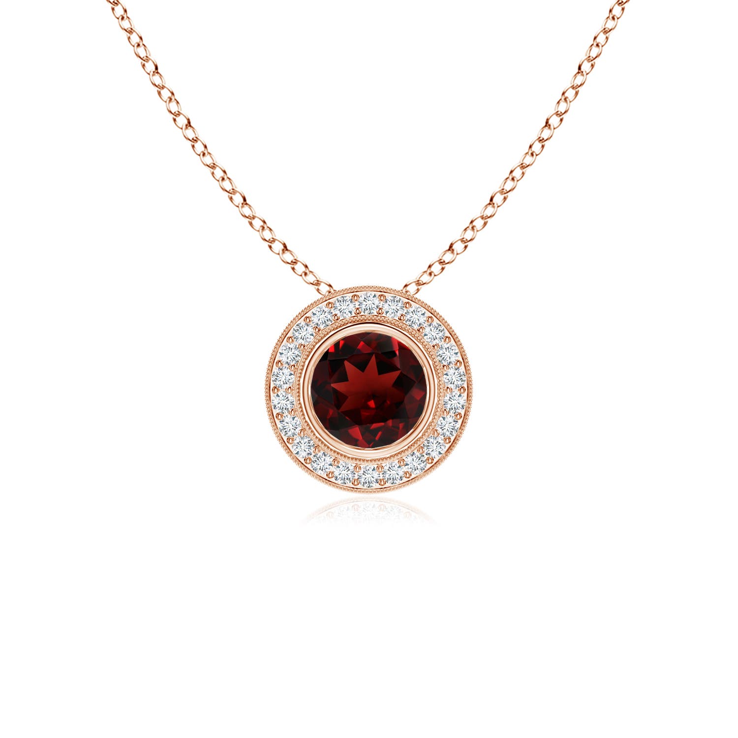 AAA - Garnet / 0.72 CT / 14 KT Rose Gold