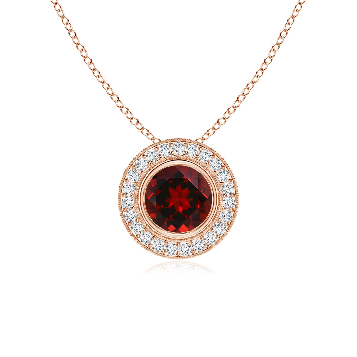 AAAA - Garnet / 1.16 CT / 14 KT Rose Gold