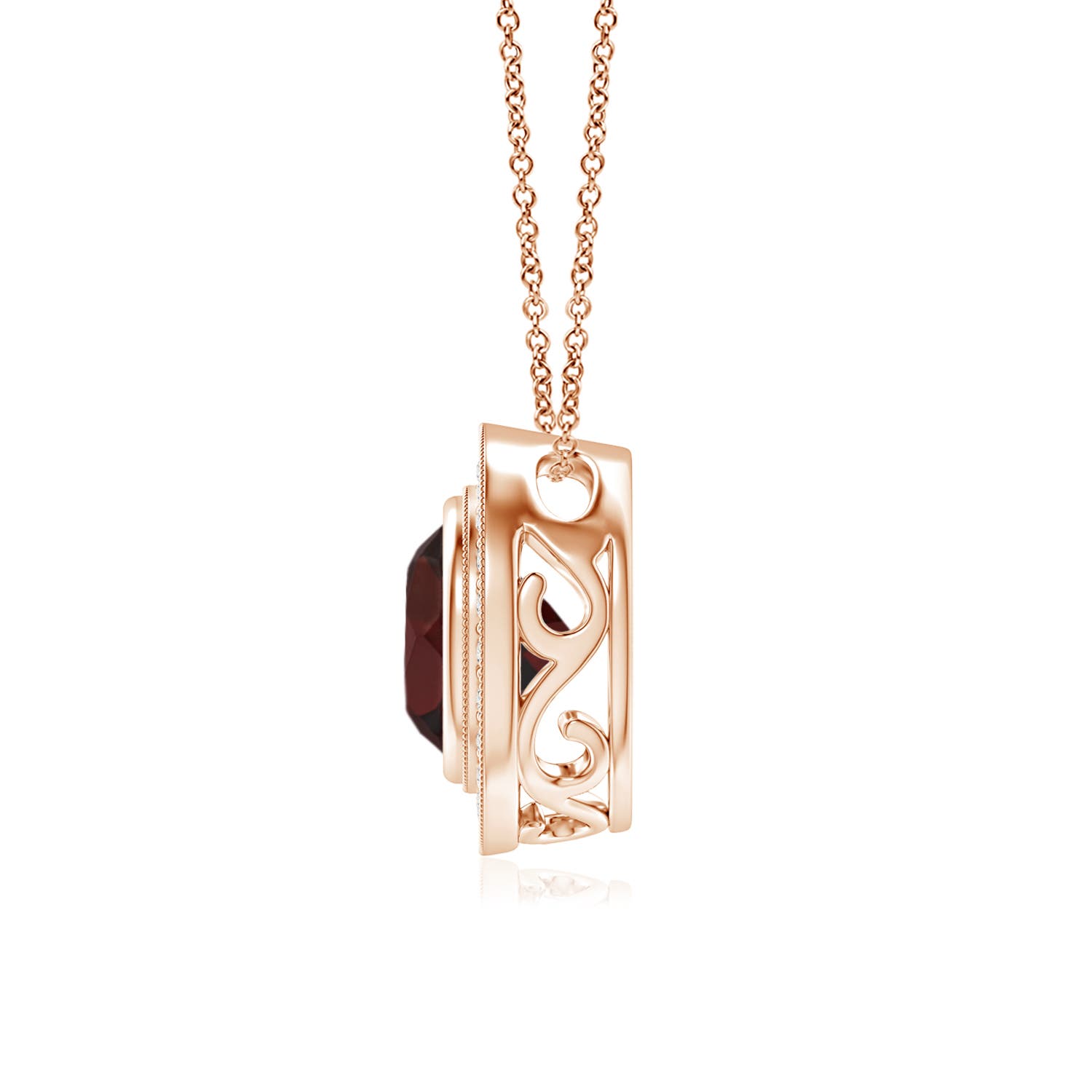 A - Garnet / 1.7 CT / 14 KT Rose Gold