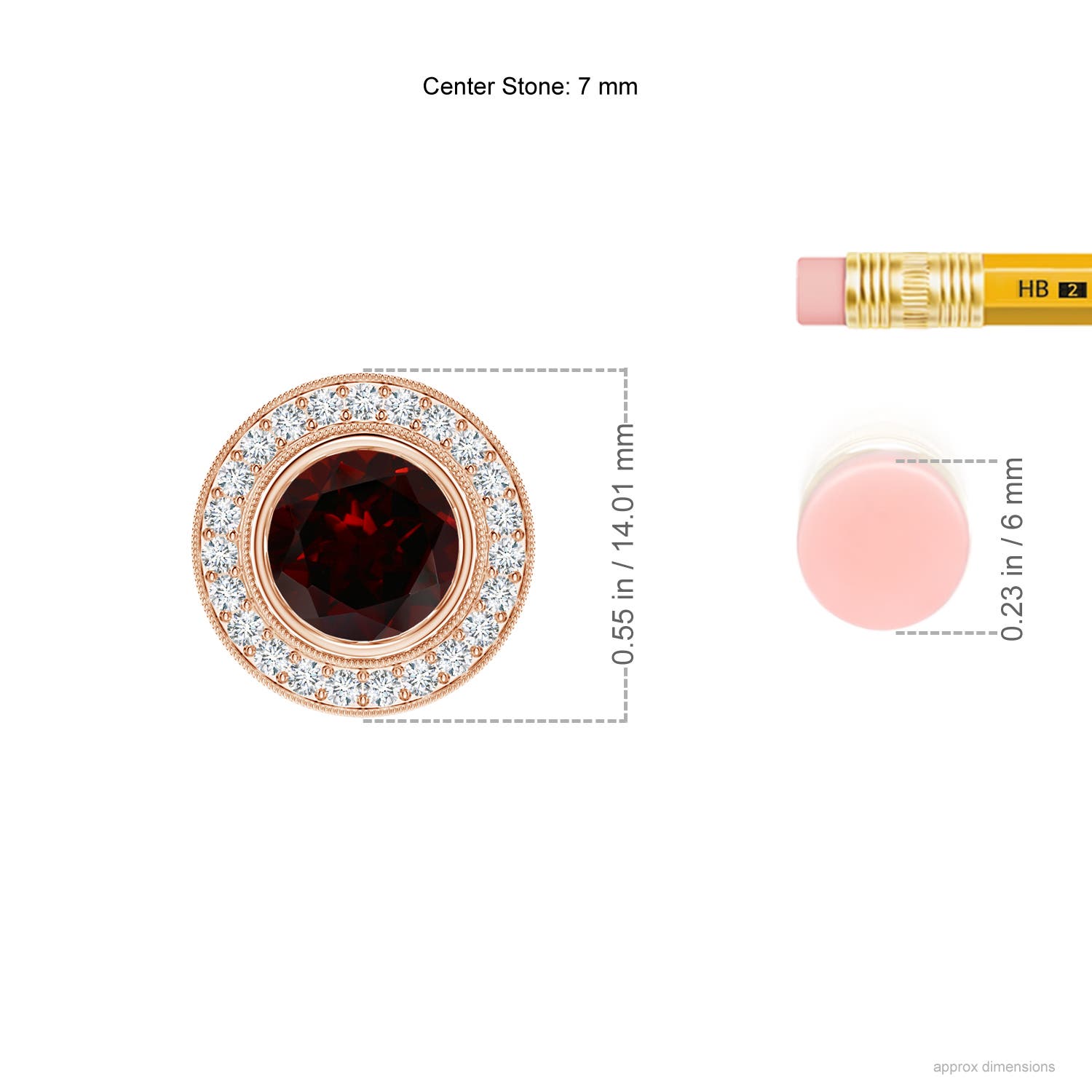 A - Garnet / 1.7 CT / 14 KT Rose Gold