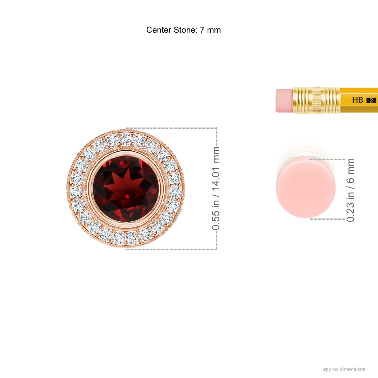 AAA - Garnet / 1.7 CT / 14 KT Rose Gold