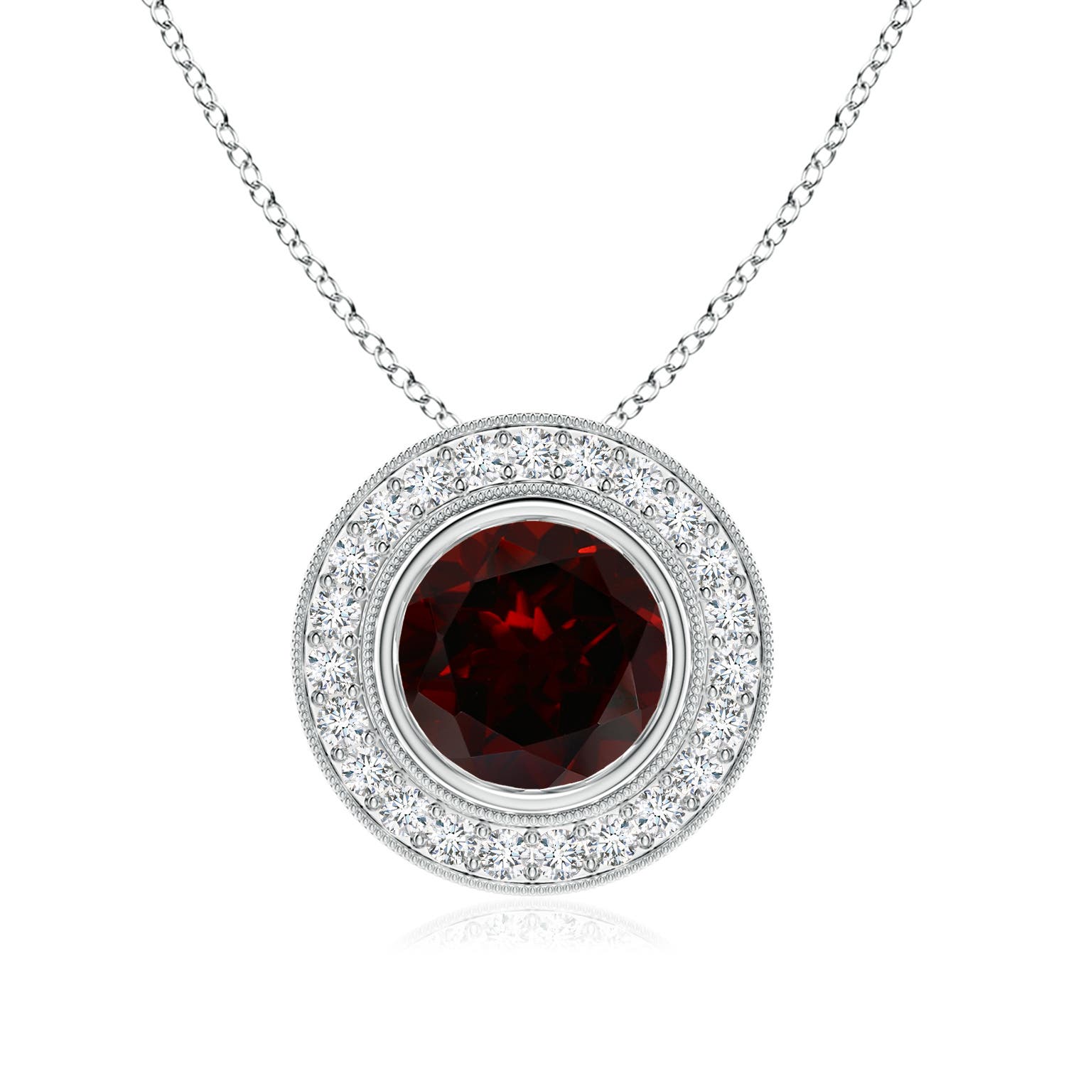 A - Garnet / 2.61 CT / 14 KT White Gold