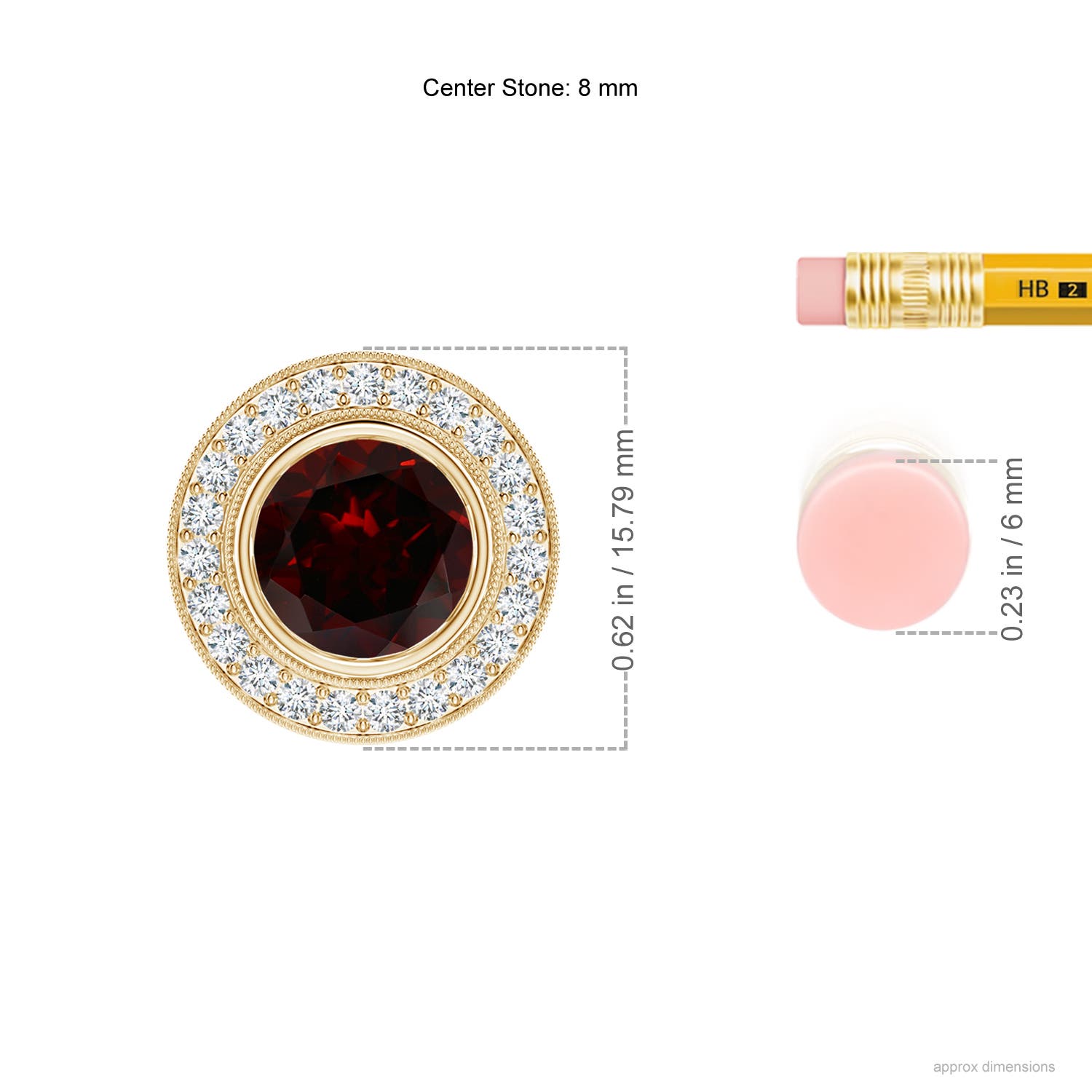 A - Garnet / 2.61 CT / 14 KT Yellow Gold