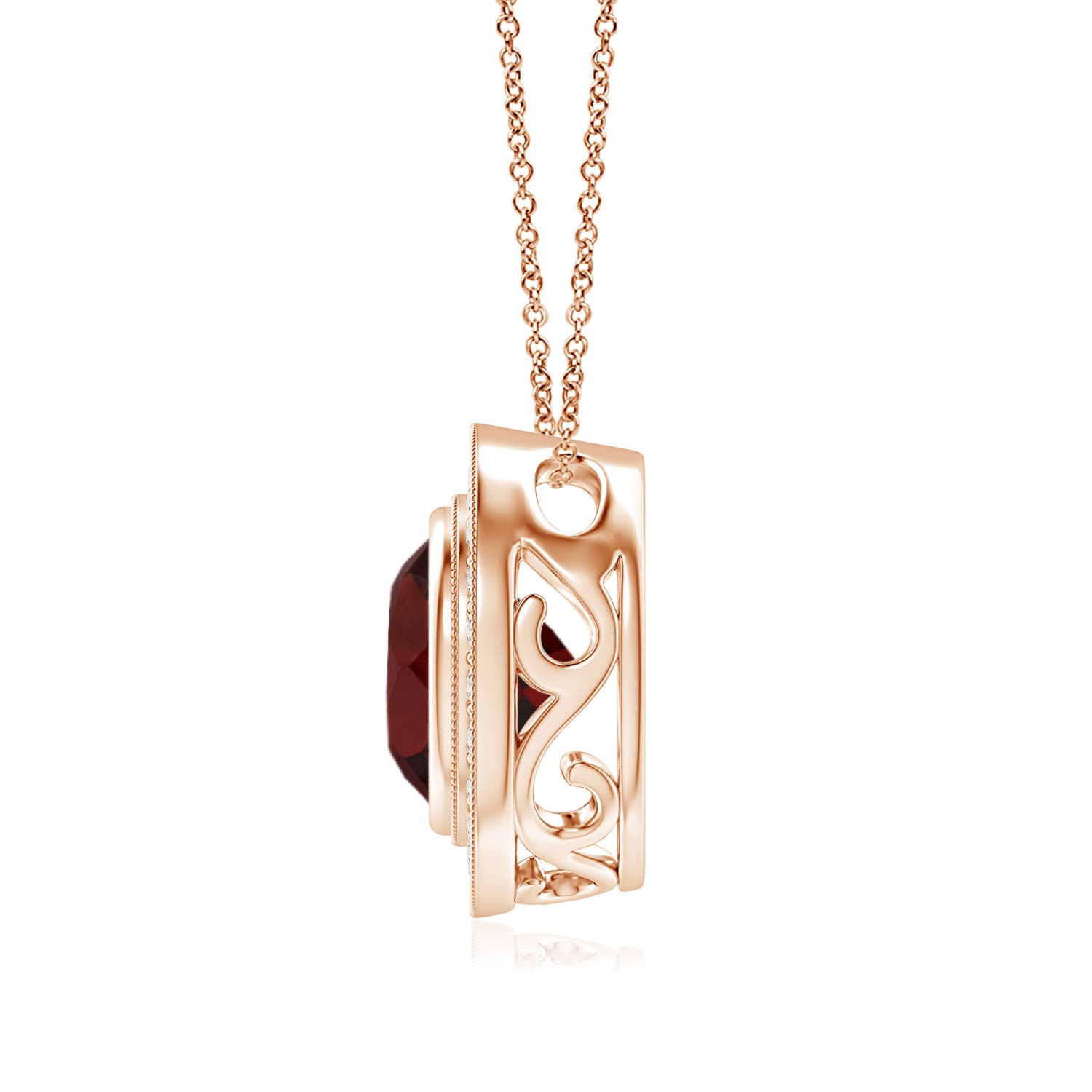 AA - Garnet / 2.61 CT / 14 KT Rose Gold