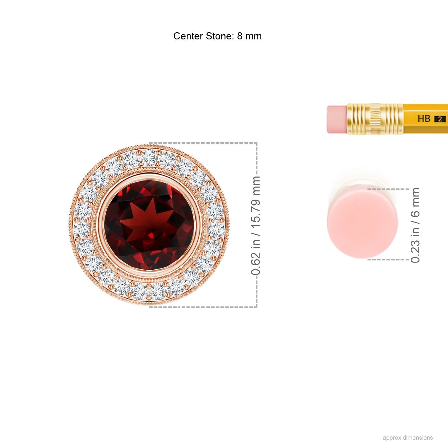 AAA - Garnet / 2.61 CT / 14 KT Rose Gold