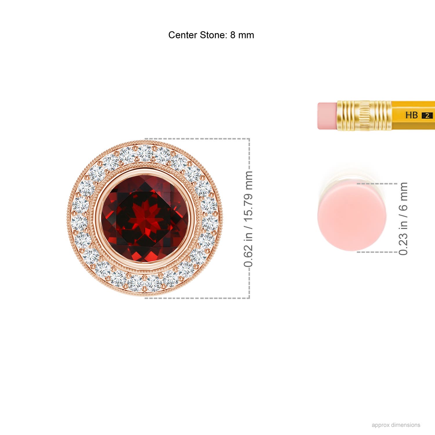 AAAA - Garnet / 2.61 CT / 14 KT Rose Gold