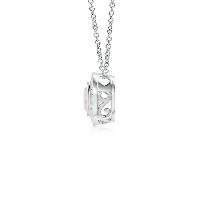 A - Morganite / 0.54 CT / 14 KT White Gold