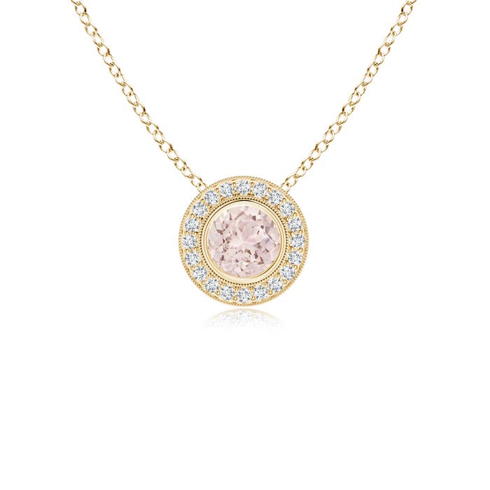 A - Morganite / 0.54 CT / 14 KT Yellow Gold