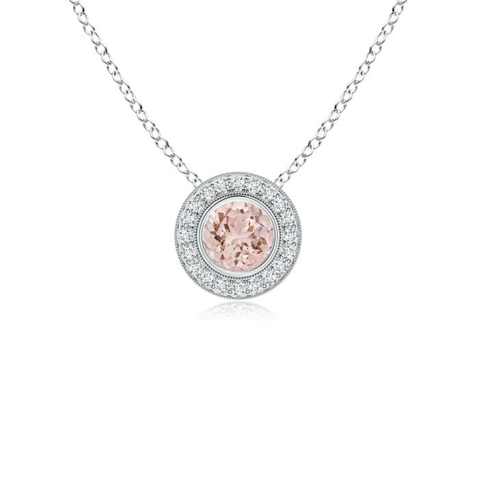 AAA - Morganite / 0.54 CT / 14 KT White Gold