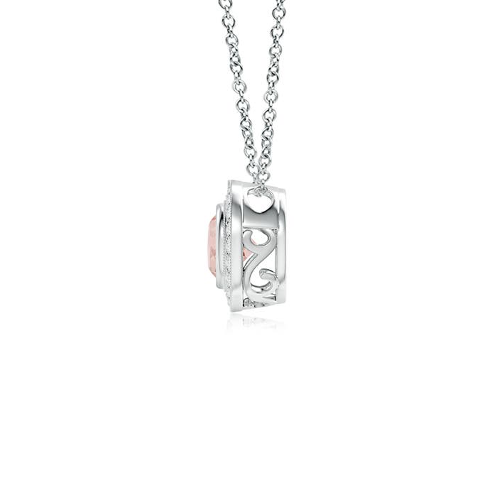 AAA - Morganite / 0.54 CT / 14 KT White Gold