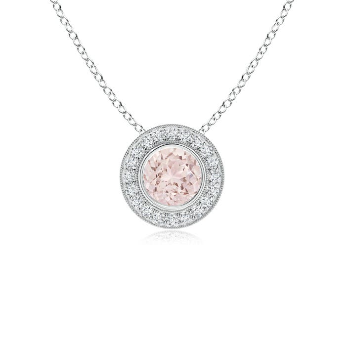 A - Morganite / 0.86 CT / 14 KT White Gold