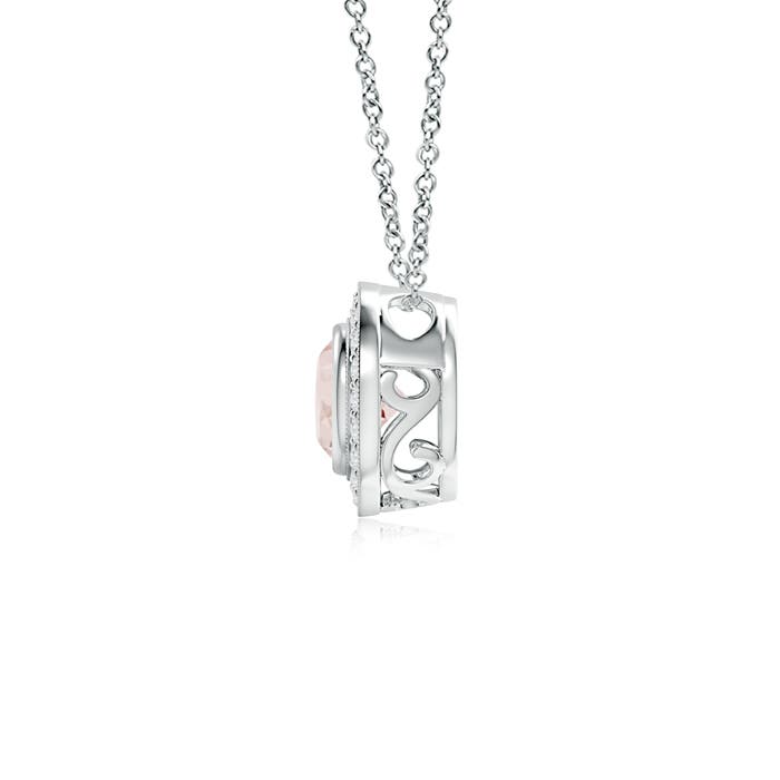 A - Morganite / 0.86 CT / 14 KT White Gold