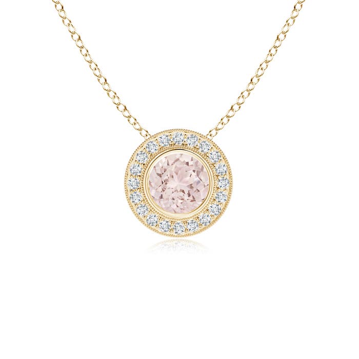 A - Morganite / 0.86 CT / 14 KT Yellow Gold