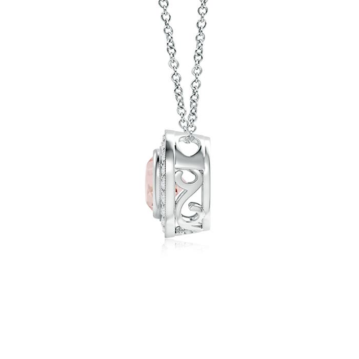 AA - Morganite / 0.86 CT / 14 KT White Gold