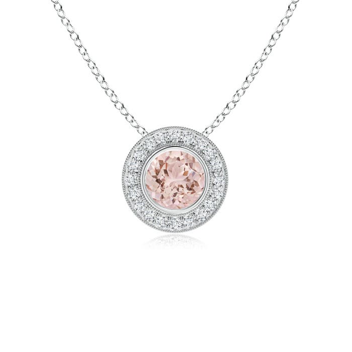 AAA - Morganite / 0.86 CT / 14 KT White Gold