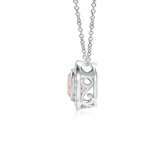 AAA - Morganite / 0.86 CT / 14 KT White Gold