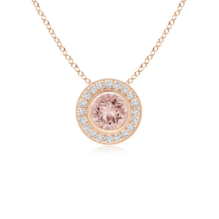 AAAA - Morganite / 0.86 CT / 14 KT Rose Gold