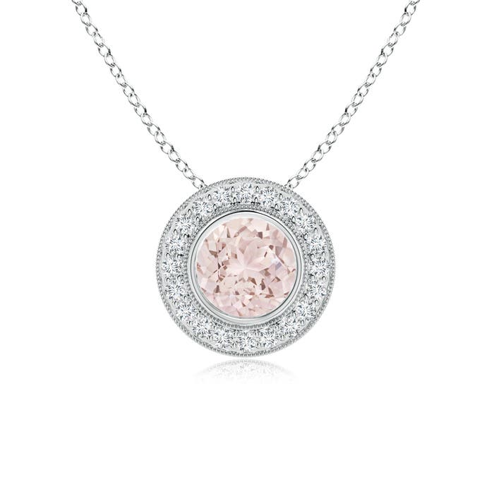 A - Morganite / 1.3 CT / 14 KT White Gold