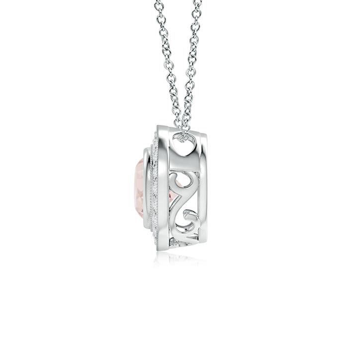 A - Morganite / 1.3 CT / 14 KT White Gold