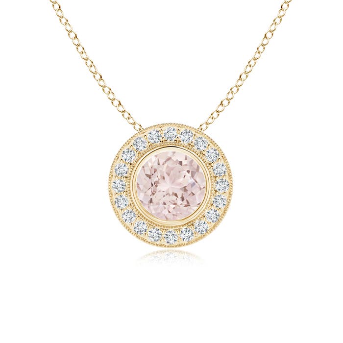 A - Morganite / 1.3 CT / 14 KT Yellow Gold