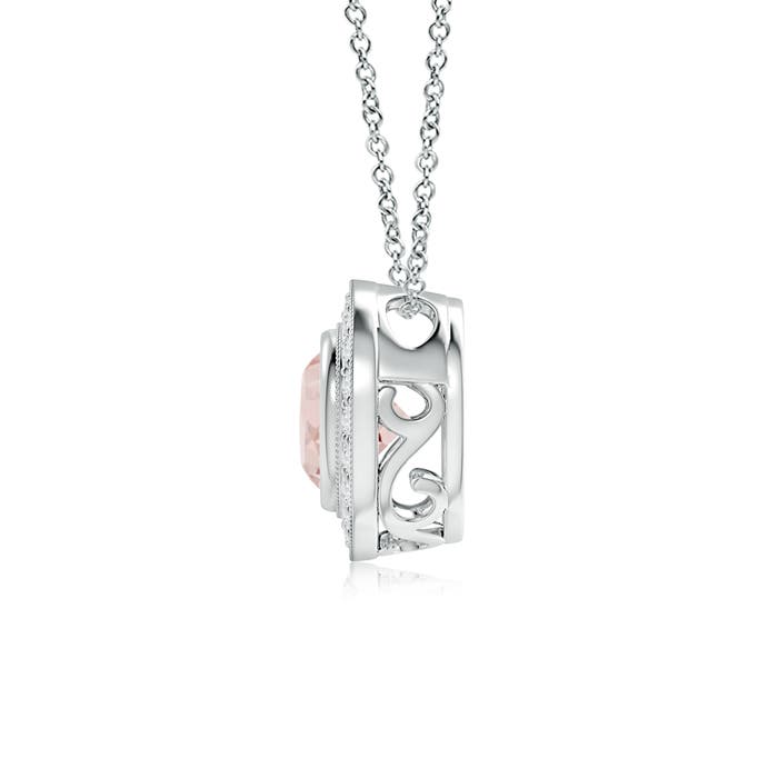 AA - Morganite / 1.3 CT / 14 KT White Gold