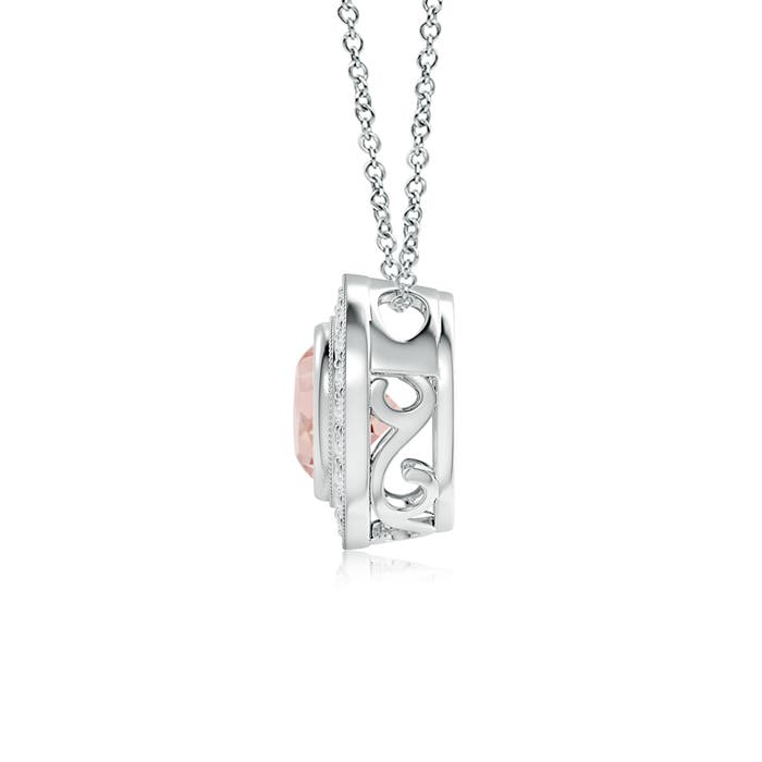 AAA - Morganite / 1.3 CT / 14 KT White Gold