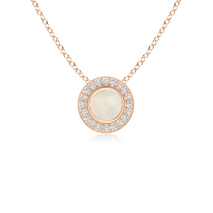 A - Opal / 0.45 CT / 14 KT Rose Gold