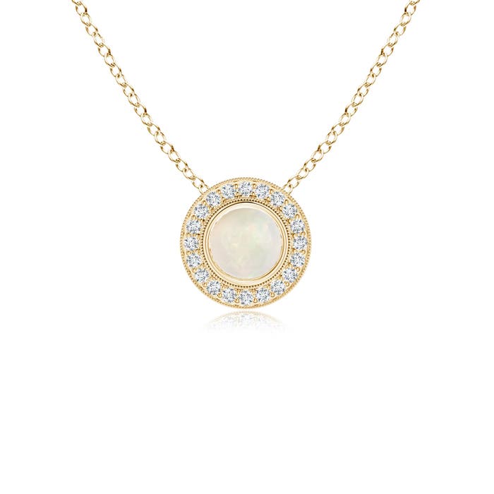 A - Opal / 0.45 CT / 14 KT Yellow Gold