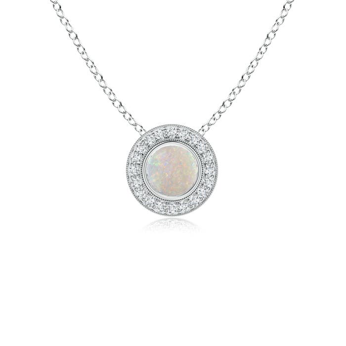 AA - Opal / 0.45 CT / 14 KT White Gold