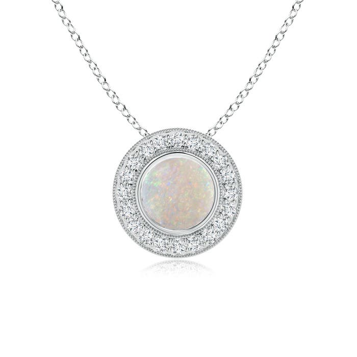 AA - Opal / 0.95 CT / 14 KT White Gold