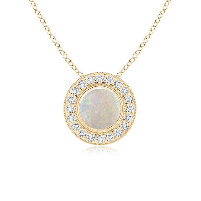 AA - Opal / 0.95 CT / 14 KT Yellow Gold