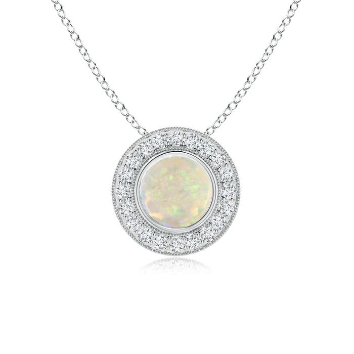 AAA - Opal / 0.95 CT / 14 KT White Gold