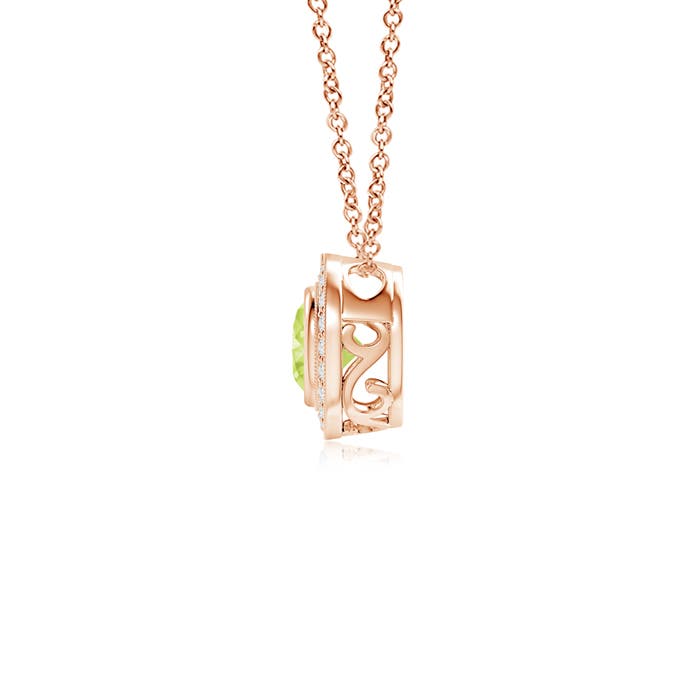 A - Peridot / 0.67 CT / 14 KT Rose Gold