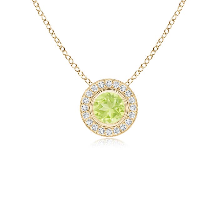 A - Peridot / 0.67 CT / 14 KT Yellow Gold