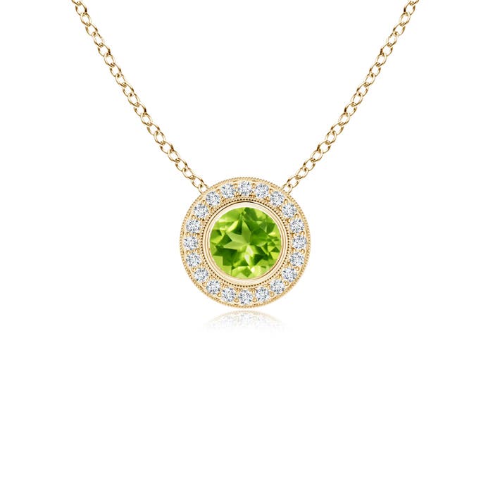 AAA - Peridot / 0.67 CT / 14 KT Yellow Gold