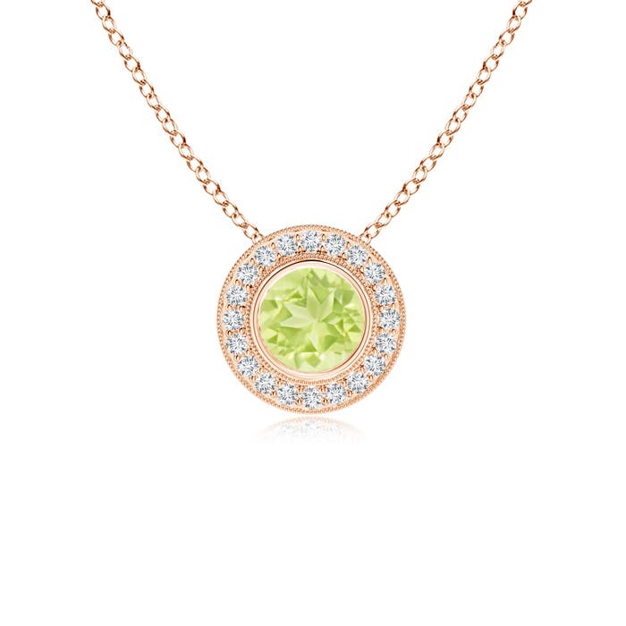 A - Peridot / 1.11 CT / 14 KT Rose Gold