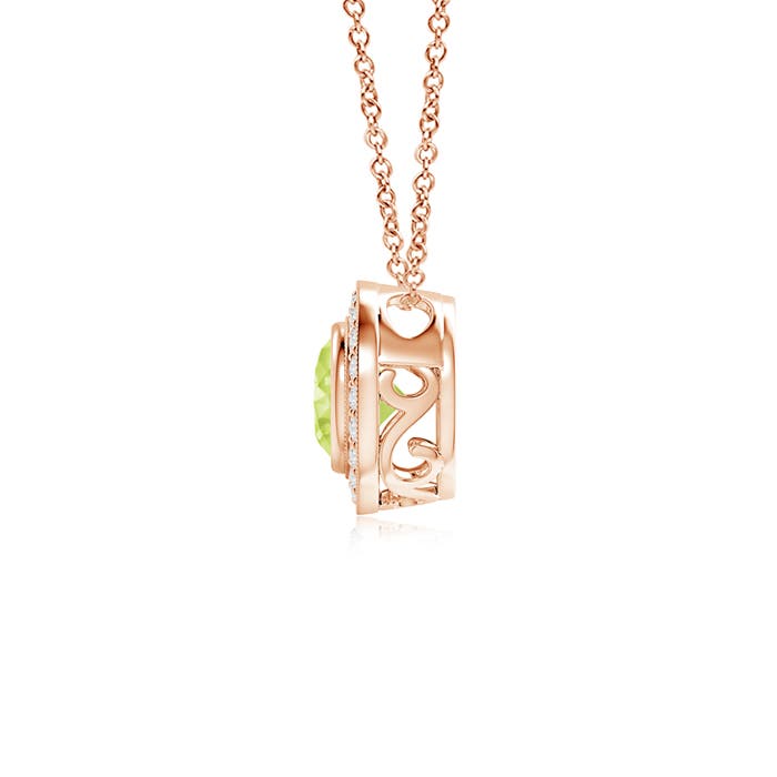 A - Peridot / 1.11 CT / 14 KT Rose Gold