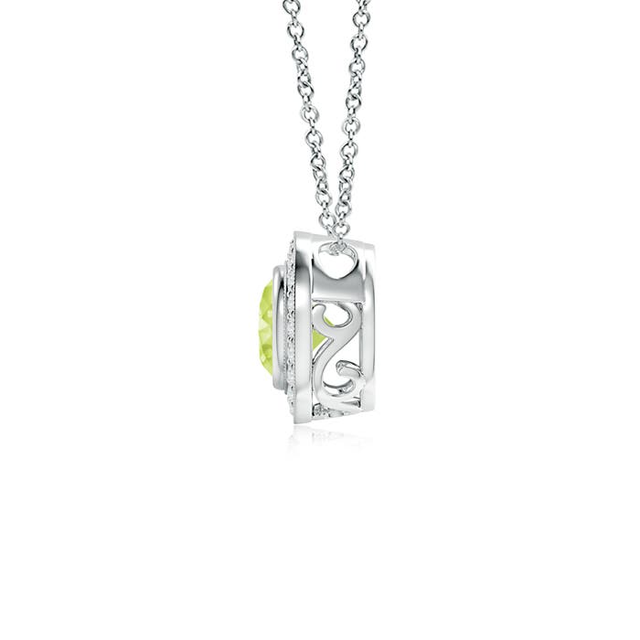 A - Peridot / 1.11 CT / 14 KT White Gold