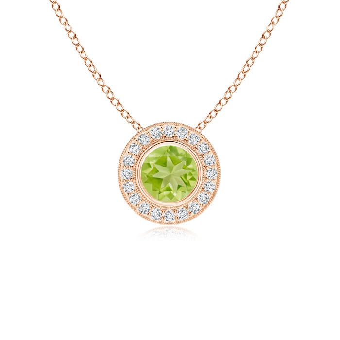 AA - Peridot / 1.11 CT / 14 KT Rose Gold