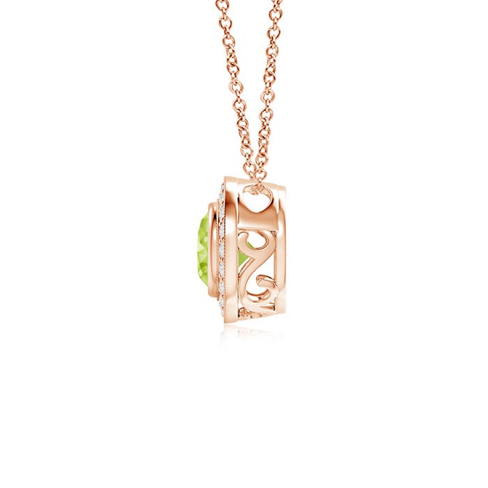 AA - Peridot / 1.11 CT / 14 KT Rose Gold