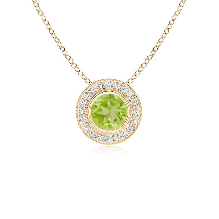 AA - Peridot / 1.11 CT / 14 KT Yellow Gold