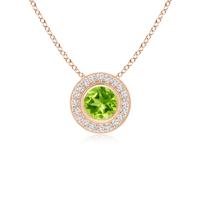 AAA - Peridot / 1.11 CT / 14 KT Rose Gold