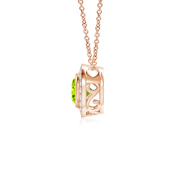 AAA - Peridot / 1.11 CT / 14 KT Rose Gold