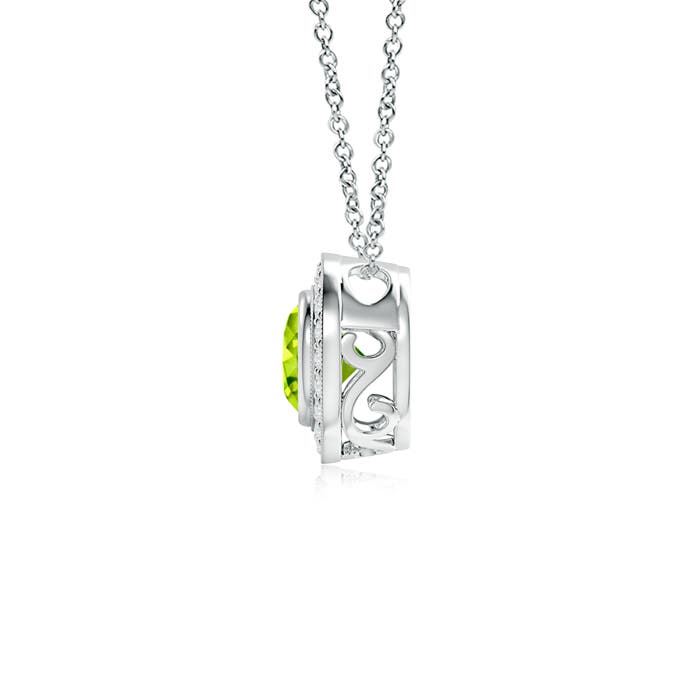 AAA - Peridot / 1.11 CT / 14 KT White Gold