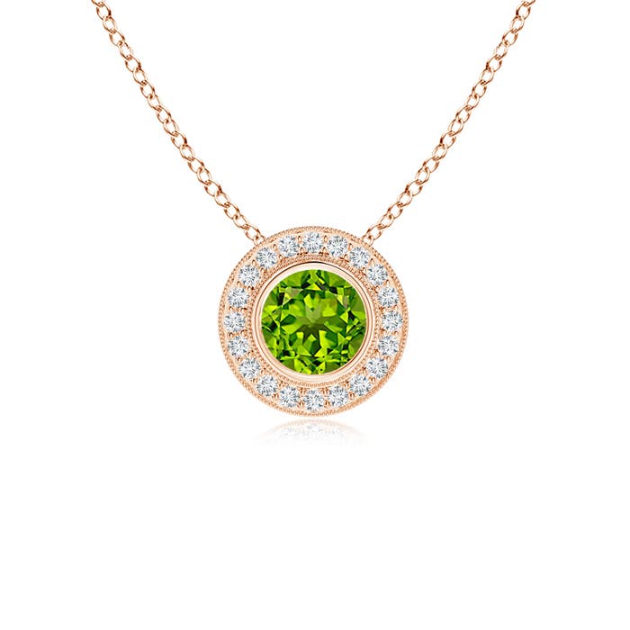 AAAA - Peridot / 1.11 CT / 14 KT Rose Gold