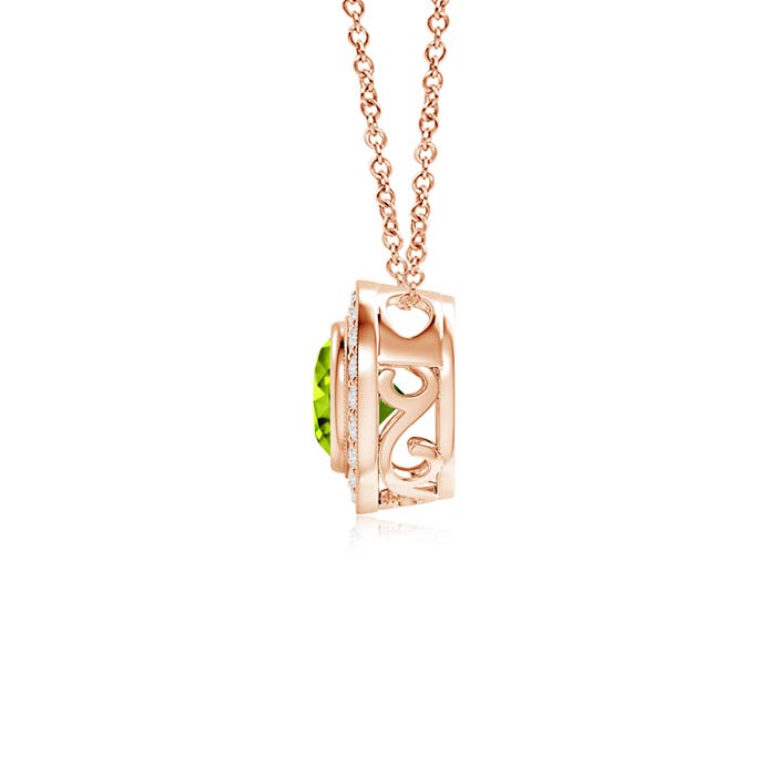 AAAA - Peridot / 1.11 CT / 14 KT Rose Gold