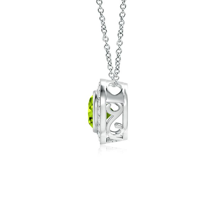 AAAA - Peridot / 1.11 CT / 14 KT White Gold