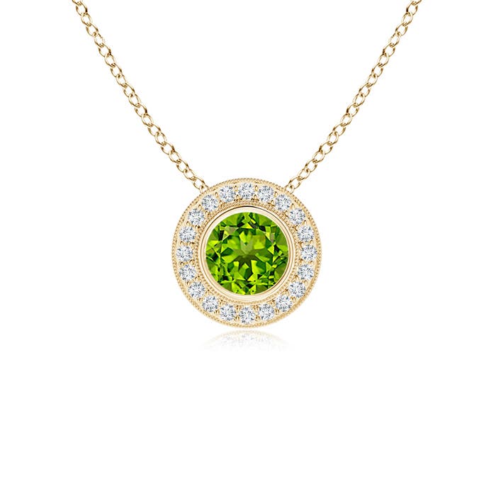 AAAA - Peridot / 1.11 CT / 14 KT Yellow Gold