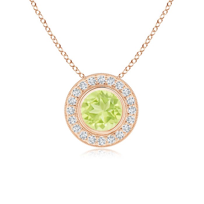 A - Peridot / 1.6 CT / 14 KT Rose Gold